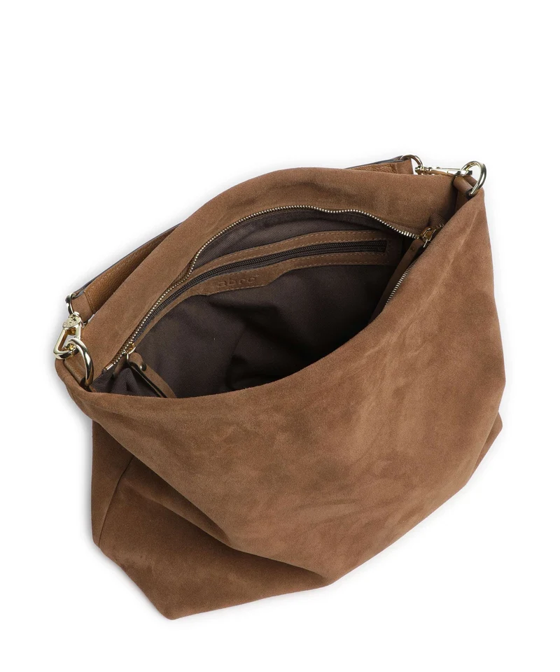 Abro Suede Kaia Sac fourre-tout camel