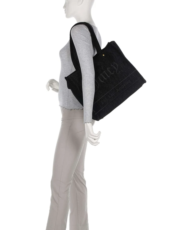 Juicy Couture Iris Crinkled Velvet L Cabas black