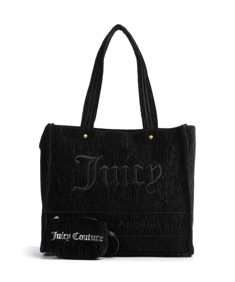 Juicy Couture Iris Crinkled Velvet L Cabas black