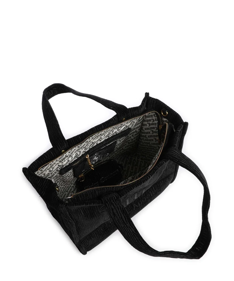 Juicy Couture Iris Crinkled Velvet L Cabas black