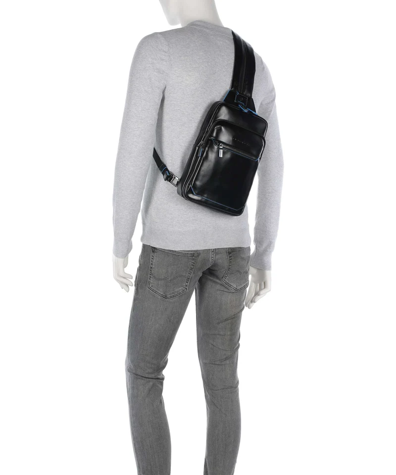 Piquadro Blue Square Sac sling nero