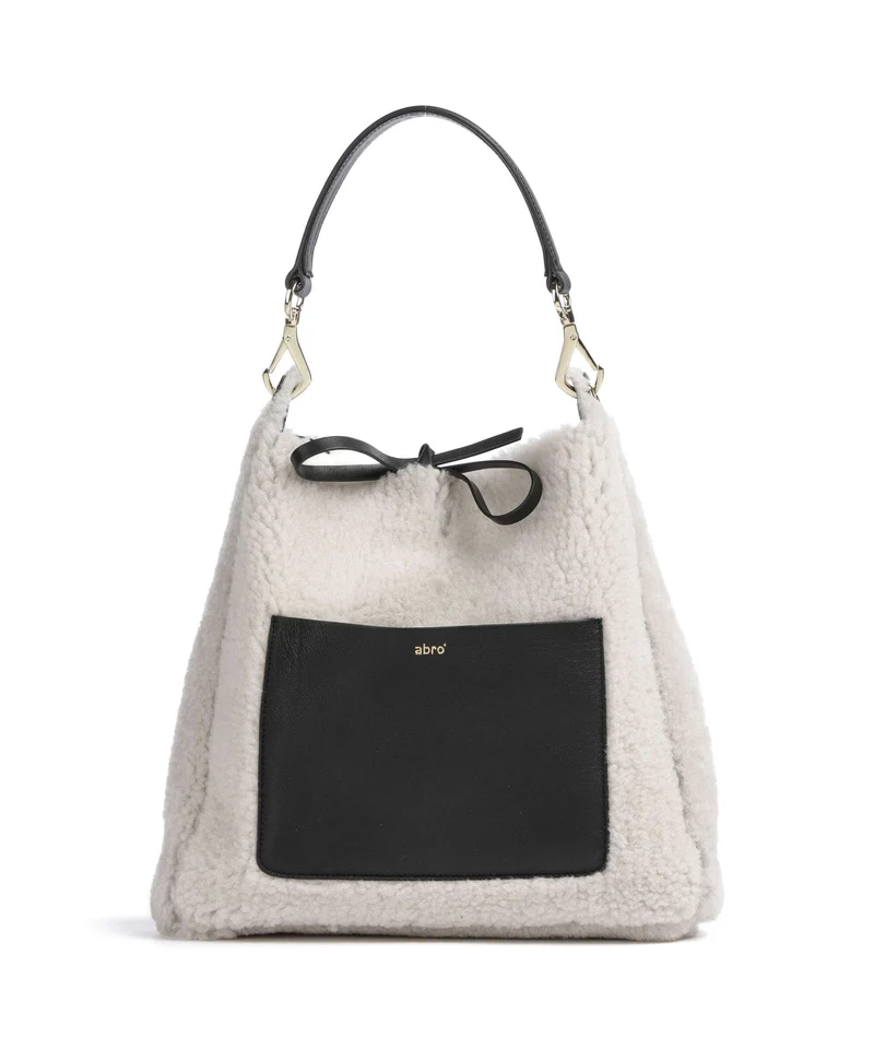 Abro Shearling Raquel Sac fourre-tout black/white