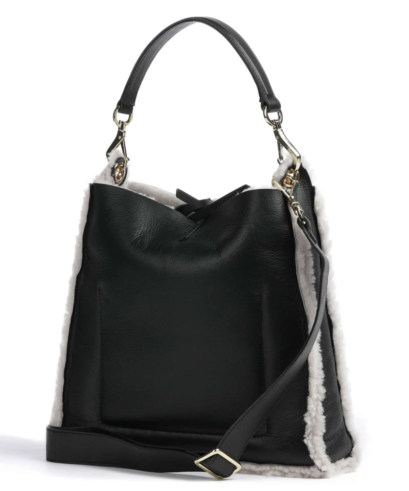 Abro Shearling Raquel Sac fourre-tout black/white