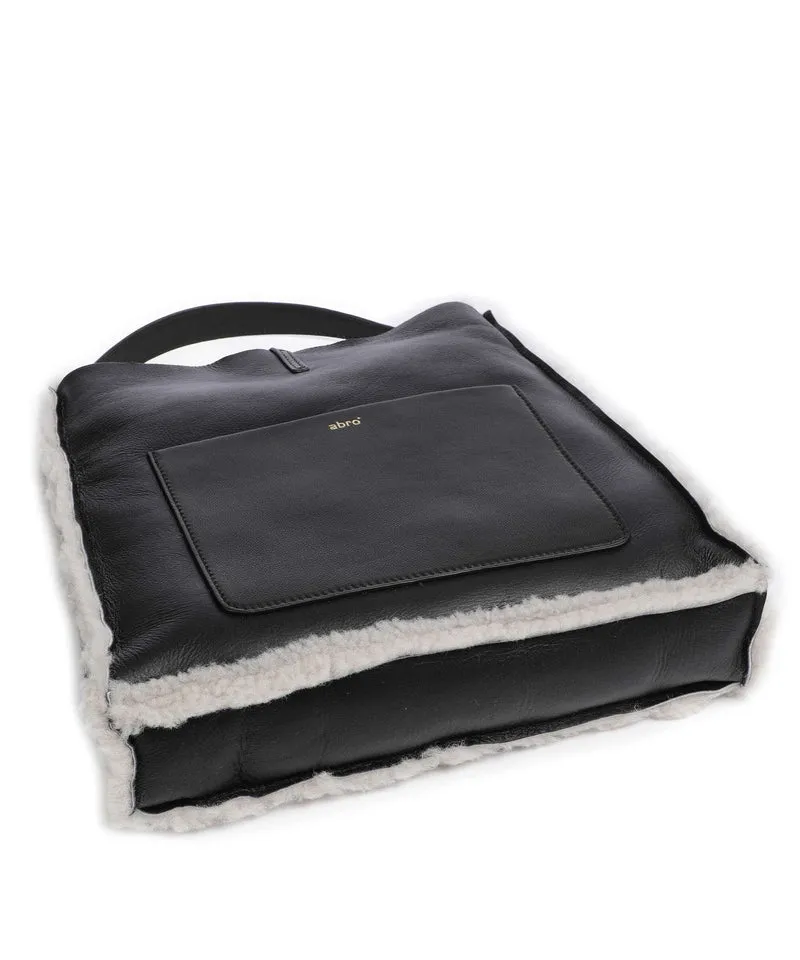 Abro Shearling Raquel Sac fourre-tout black/white