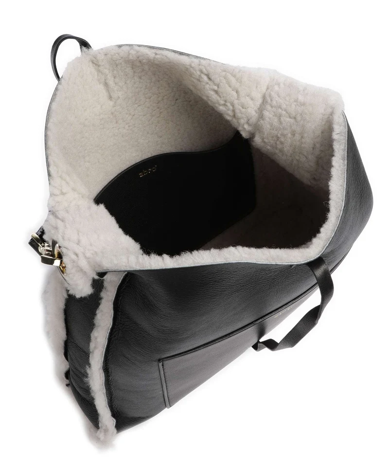 Abro Shearling Raquel Sac fourre-tout black/white