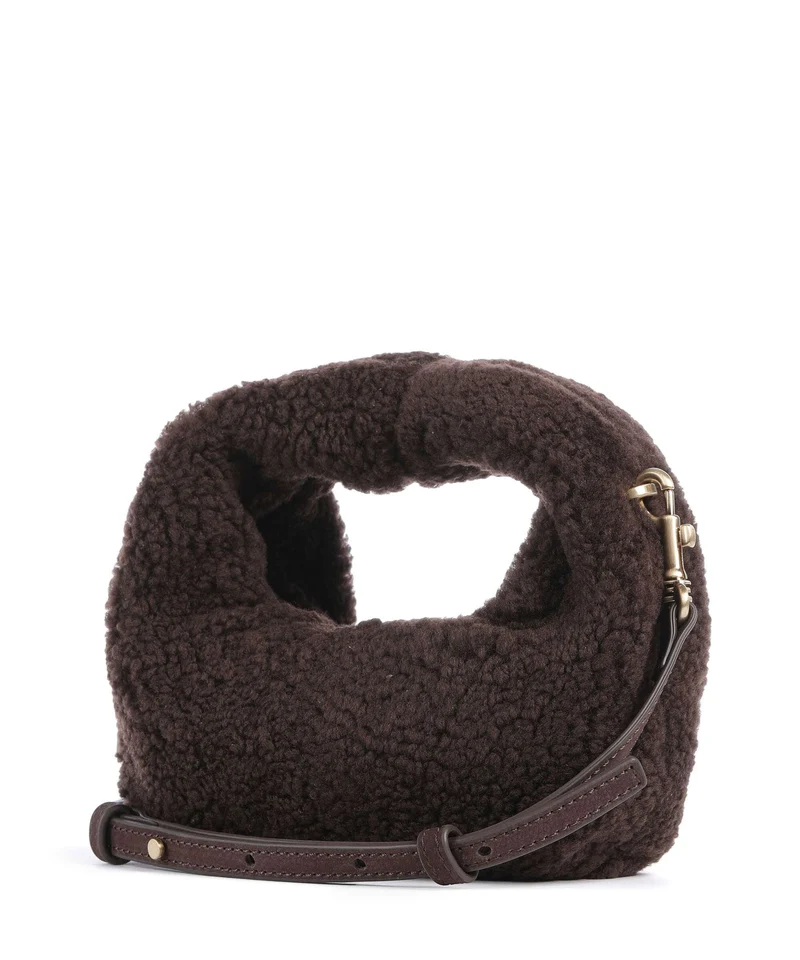 Les Visionnaires Greta Teddy Micro Sac bandoulière pecan