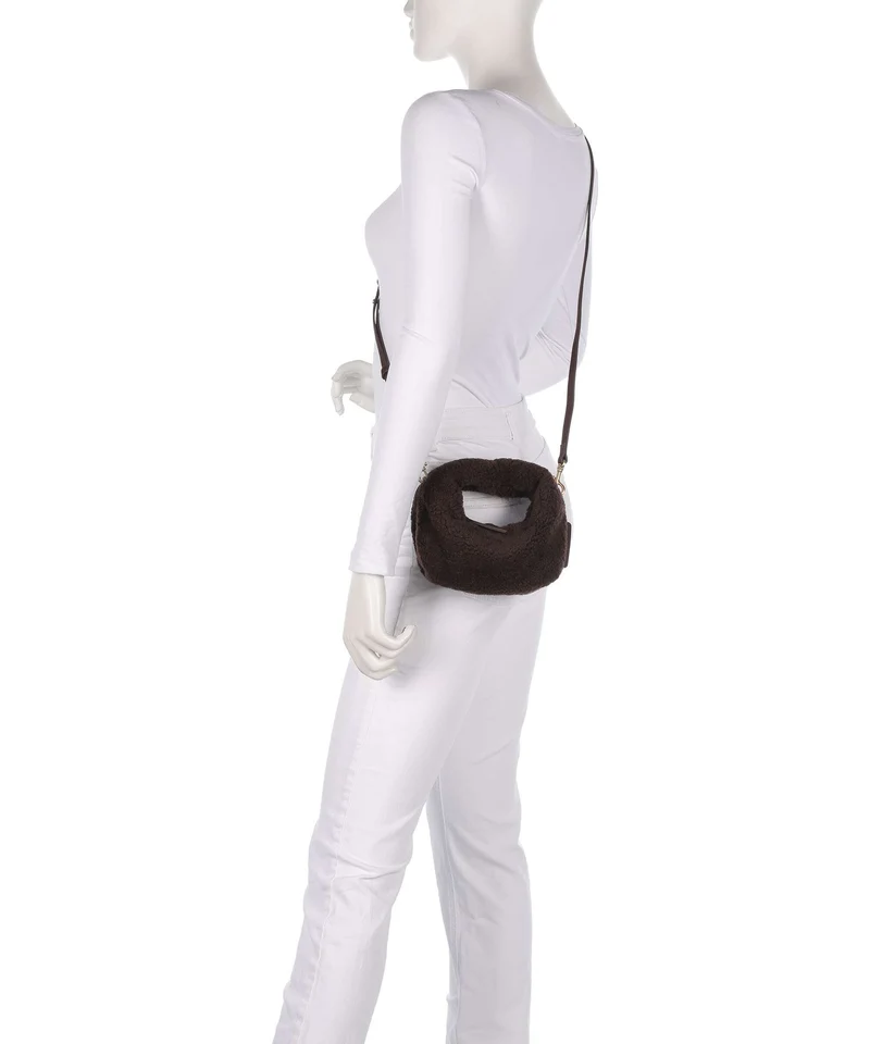 Les Visionnaires Greta Teddy Micro Sac bandoulière pecan