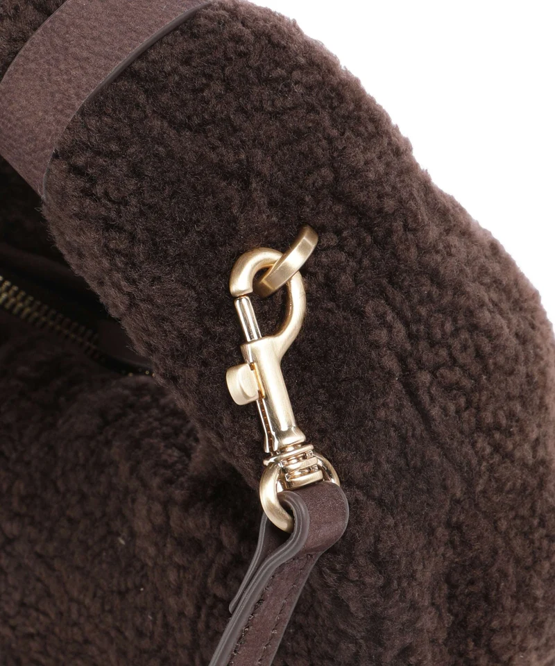 Les Visionnaires Greta Teddy Micro Sac bandoulière pecan