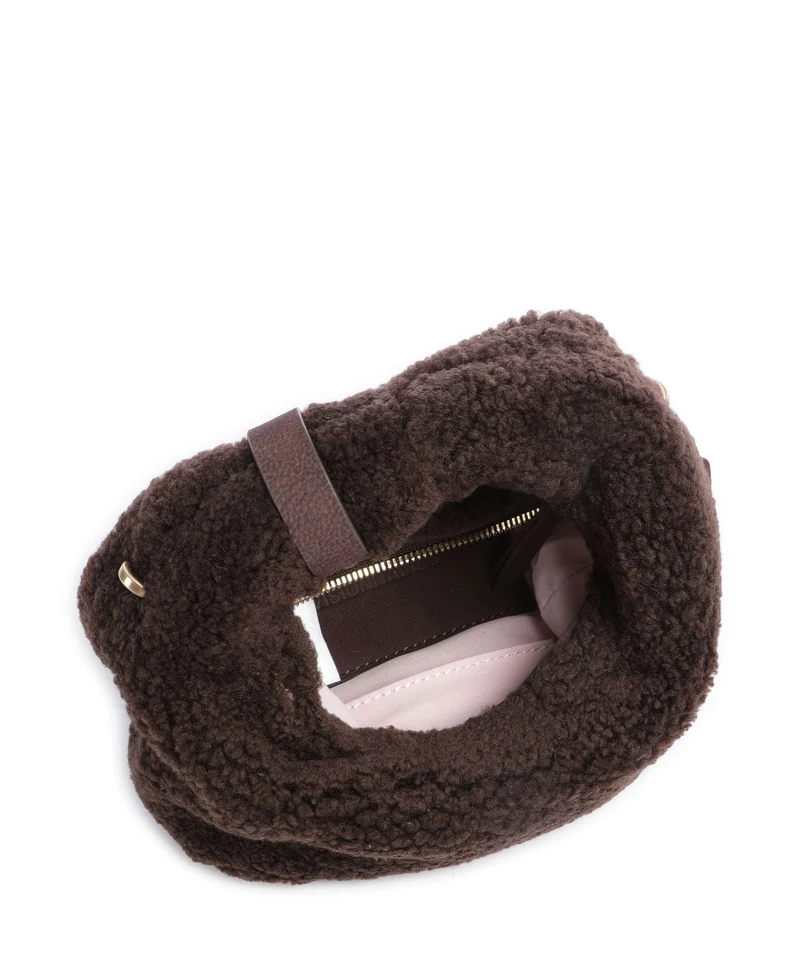 Les Visionnaires Greta Teddy Micro Sac bandoulière pecan