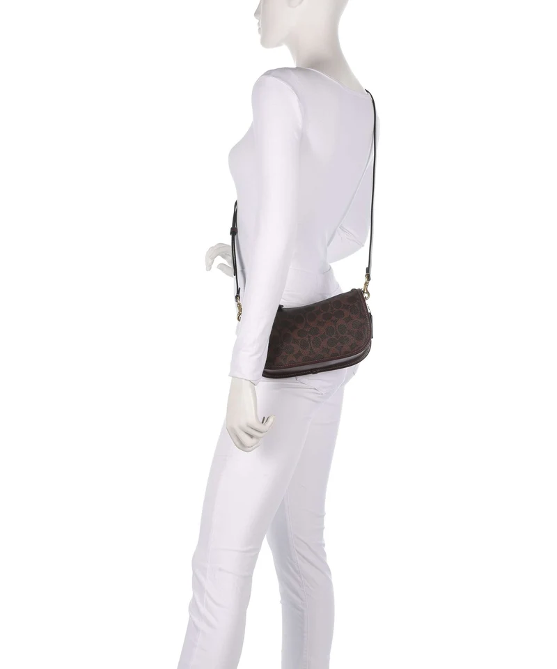 Coach Waverly Signature Sac porté épaule maple