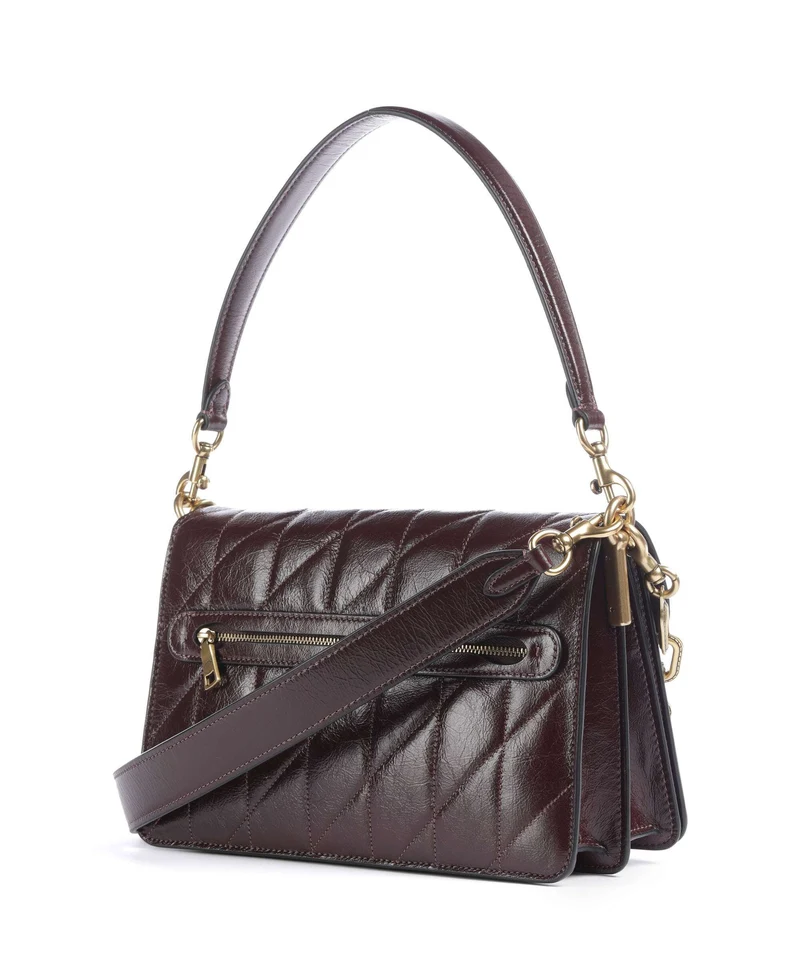 Coach Tabby Quilted Glazed Sac porté épaule black currant