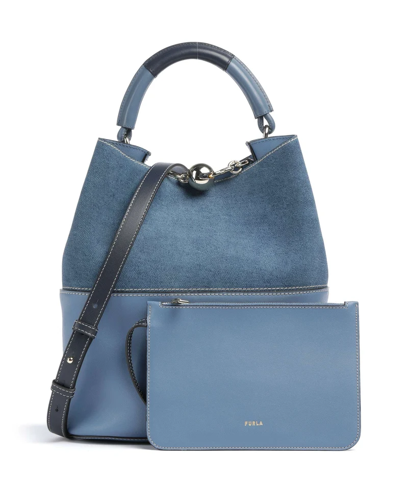 Furla Sfera S Sac seau denim