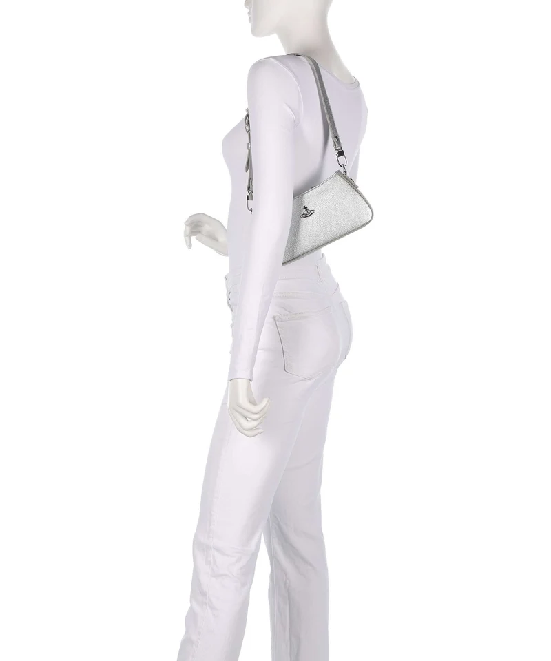 Vivienne Westwood Tasha Grain Sac porté épaule silver