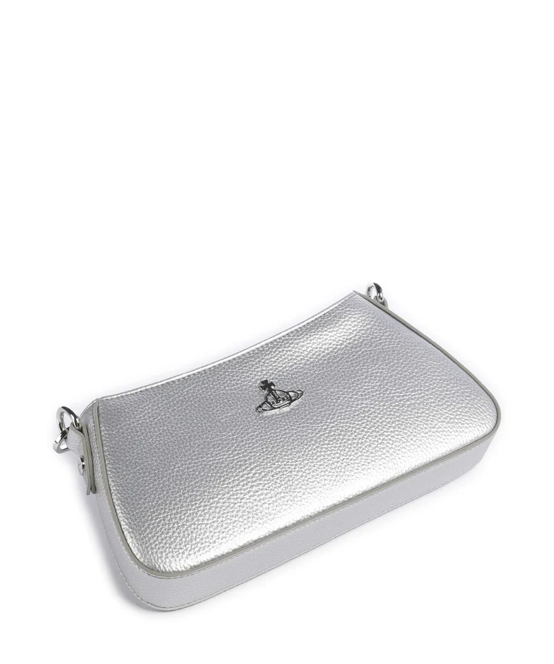 Vivienne Westwood Tasha Grain Sac porté épaule silver