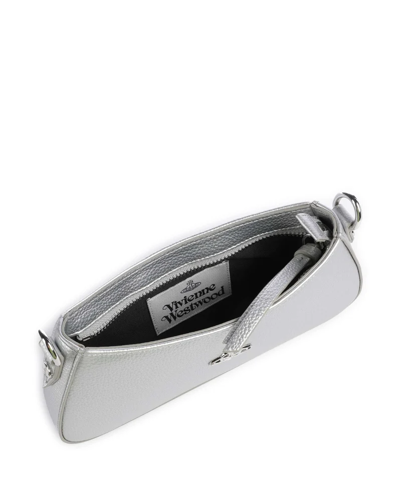 Vivienne Westwood Tasha Grain Sac porté épaule silver