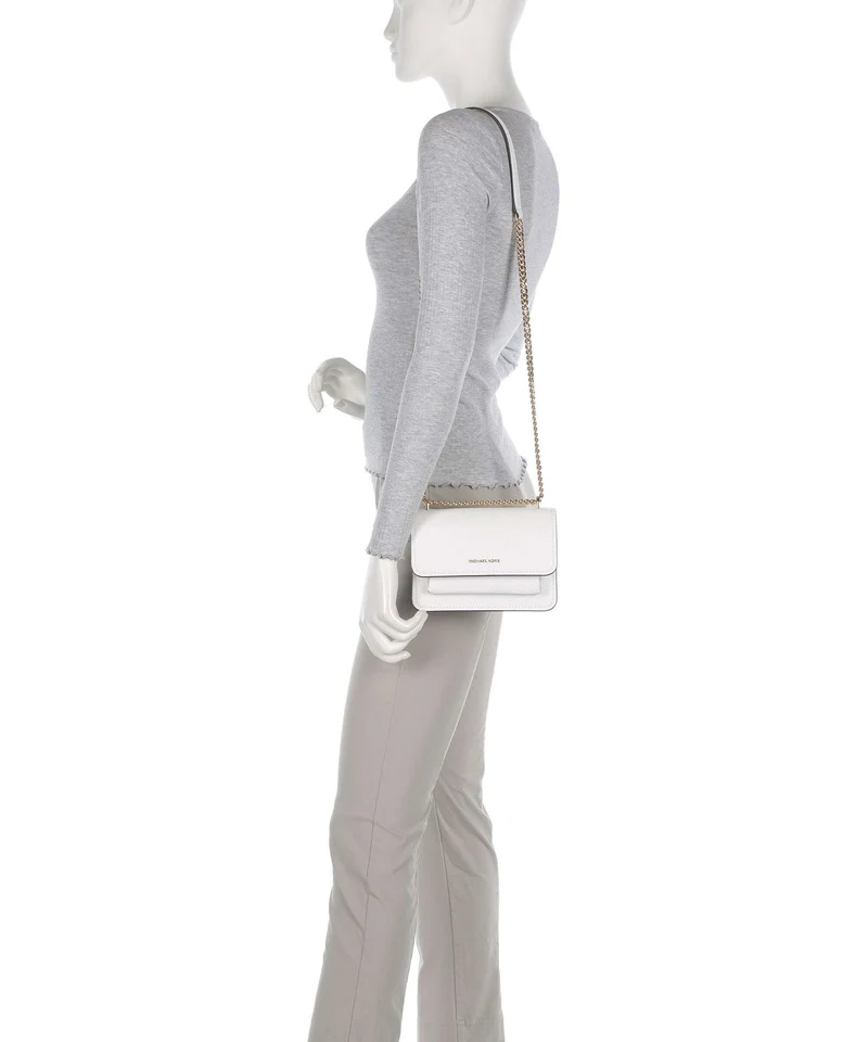 Michael Kors Claire Small Sac porté épaule optic white