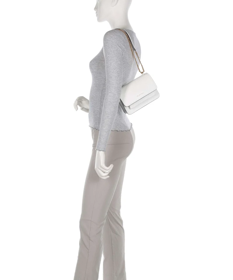 Michael Kors Claire Small Sac porté épaule optic white