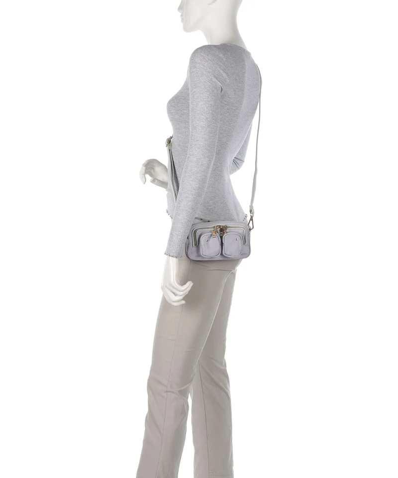 Núnoo Recycled Nylon Helena Sac bandoulière light grey