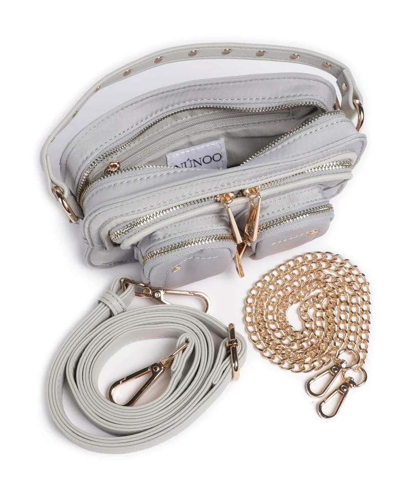 Núnoo Recycled Nylon Helena Sac bandoulière light grey