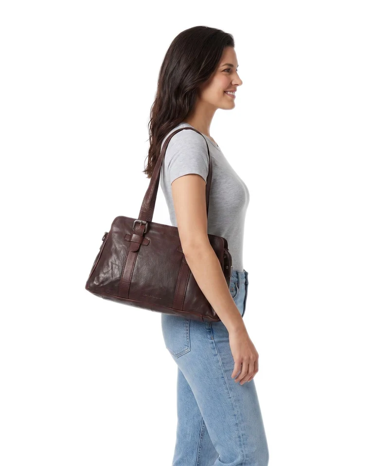 Spikes & Sparrow Bronco Sac porté épaule dark brown
