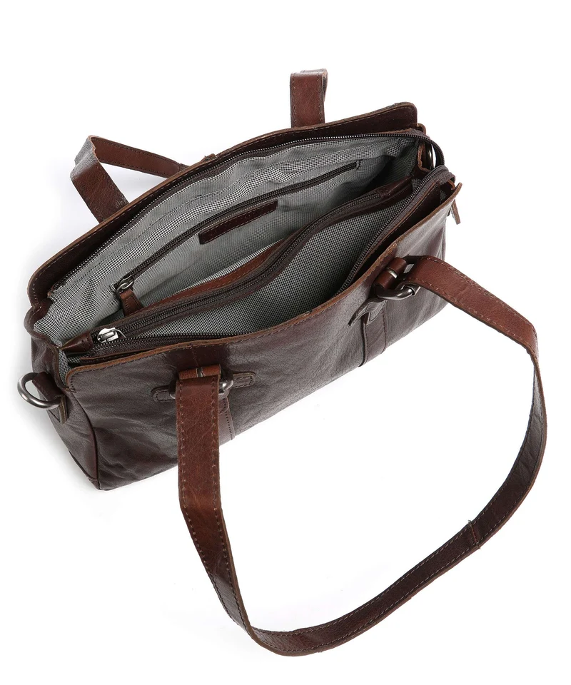 Spikes & Sparrow Bronco Sac porté épaule dark brown