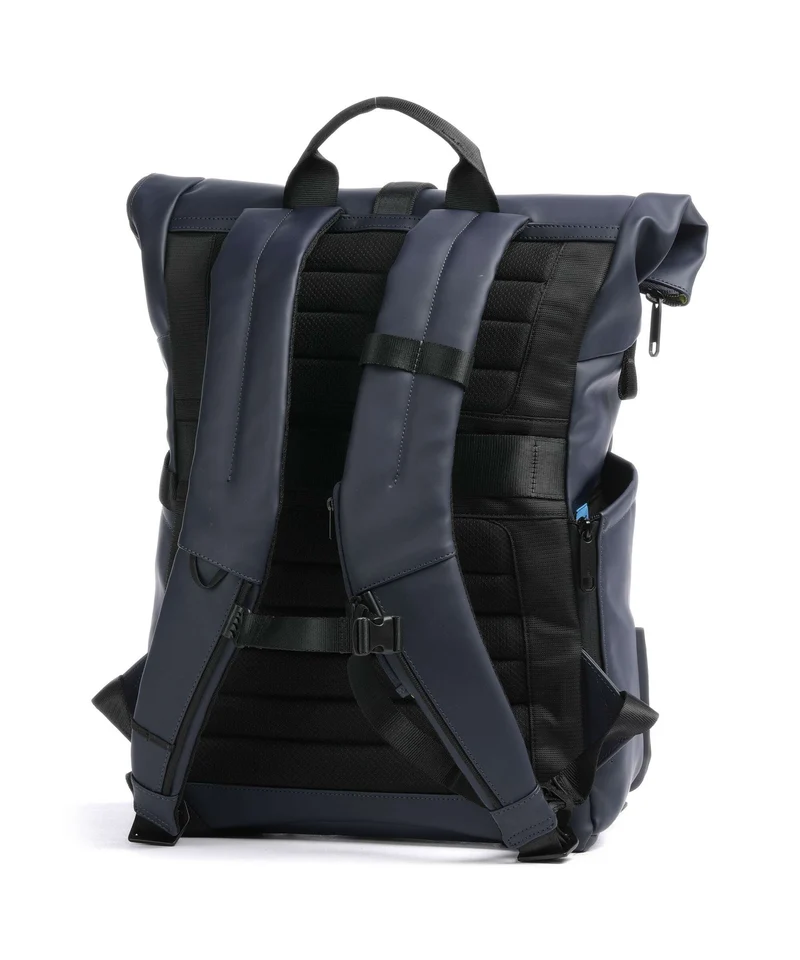 Piquadro Corner 2.0 Sac à dos roll-top blue