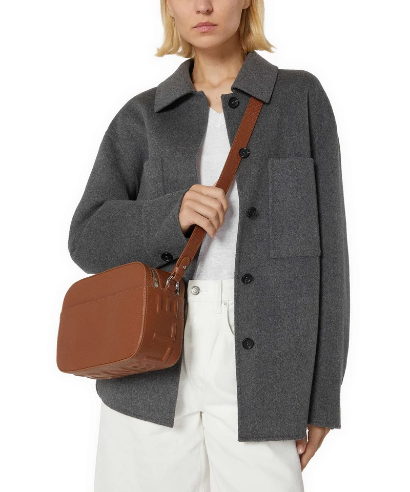 Coccinelle Myrtha Maxi Logo Sac bandoulière cognac