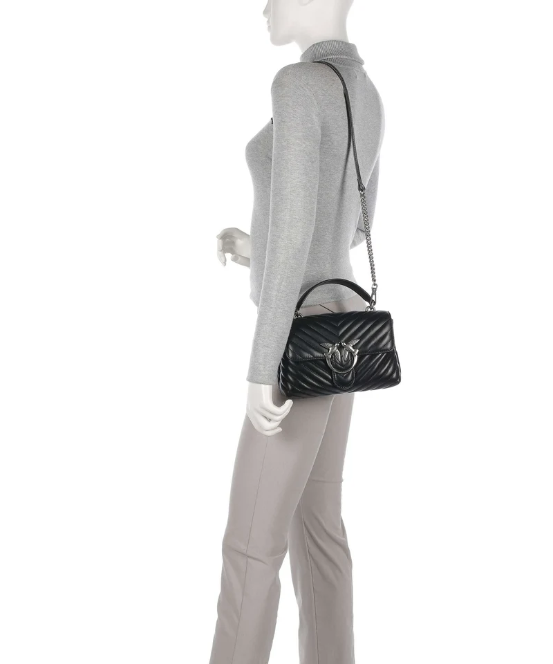 Pinko Love Lady Puff Mini Sac à main nero/old silver
