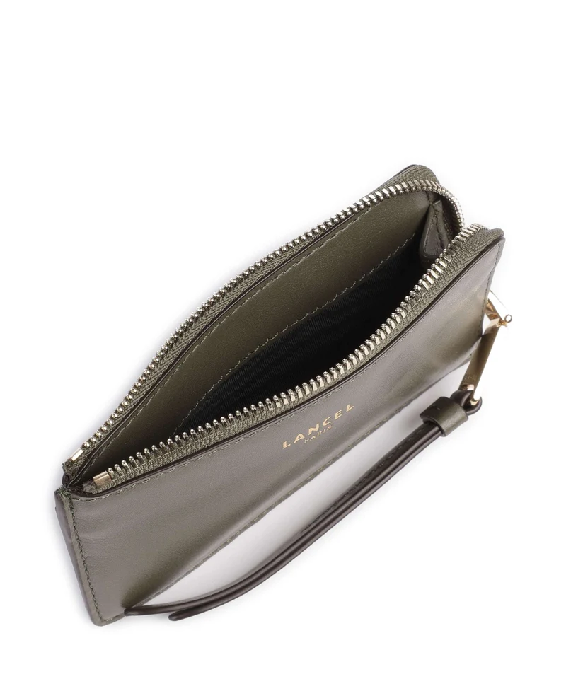 Lancel Origami Étui à cartes crédit dark khaki