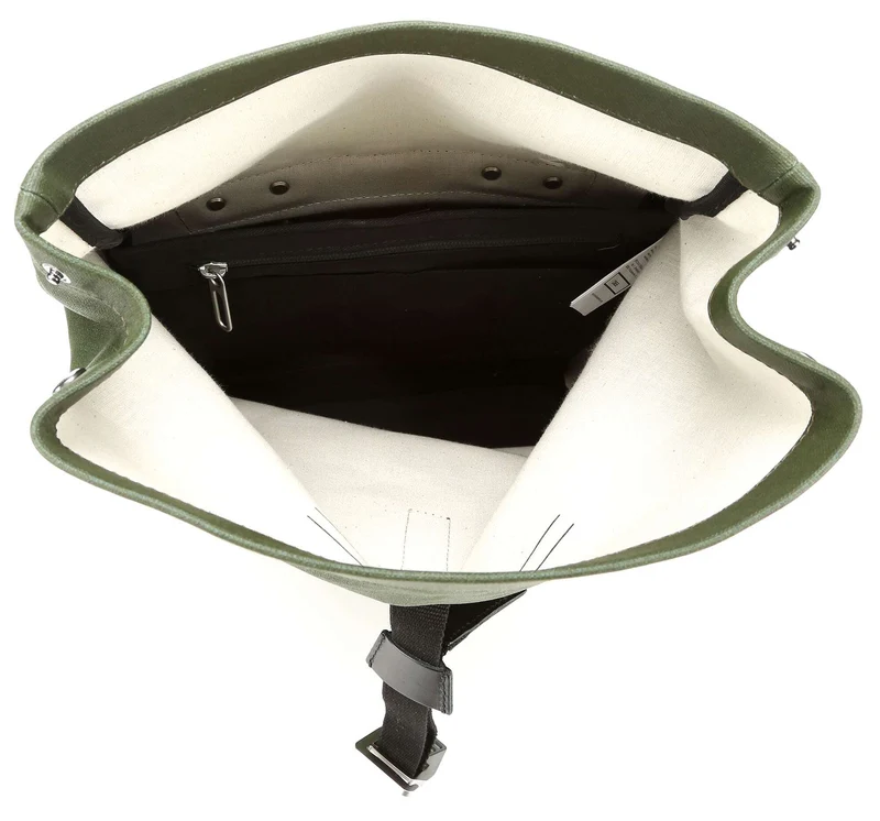 Brooks England Pickwick Cotton Canvas Small Sac à dos roll-top forest