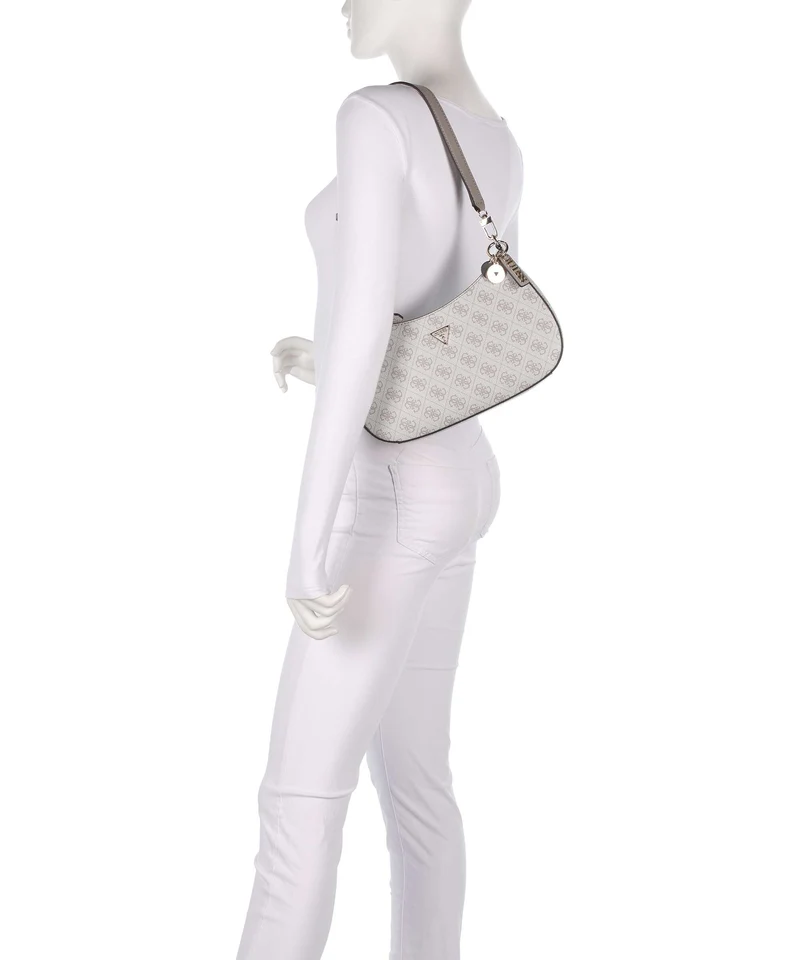 Guess Noelle Sac porté épaule dark taupe logo
