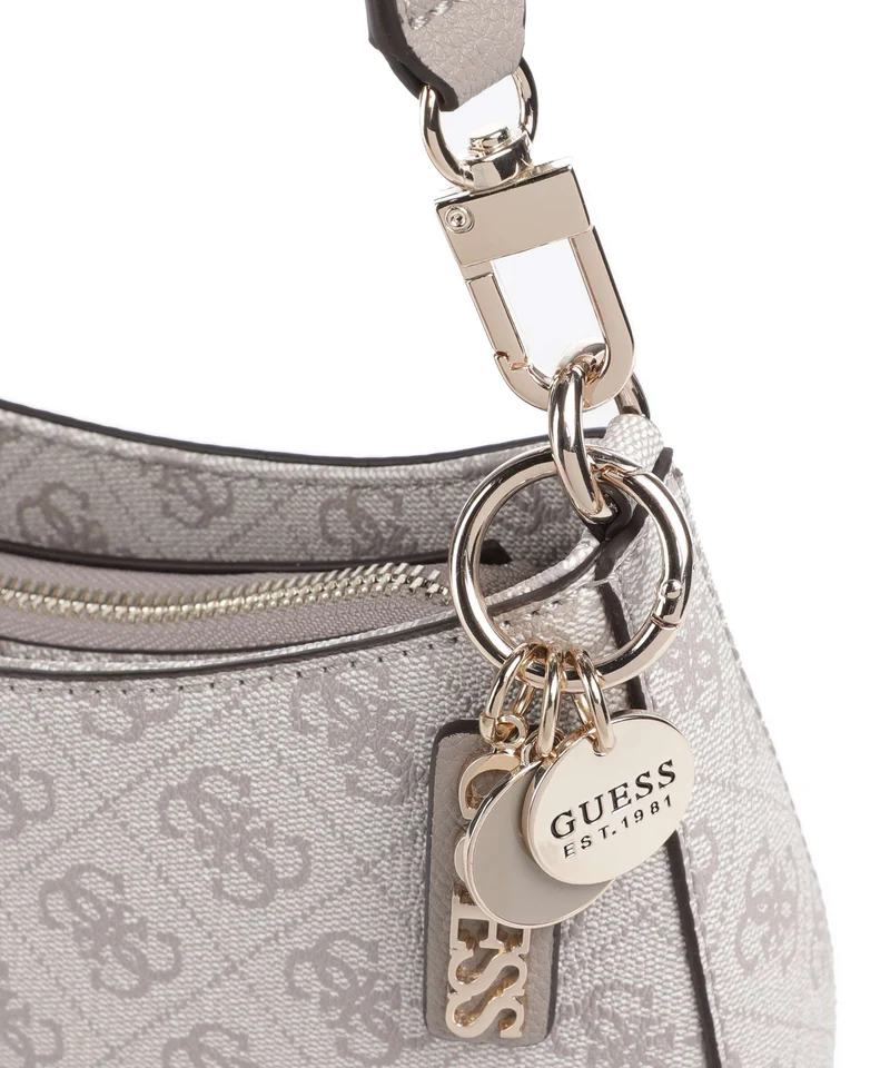 Guess Noelle Sac porté épaule dark taupe logo