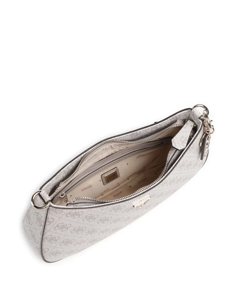 Guess Noelle Sac porté épaule dark taupe logo