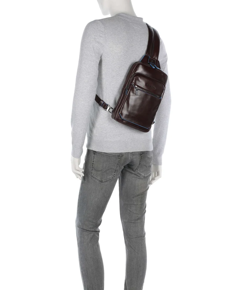 Piquadro Blue Square Sac sling mogano