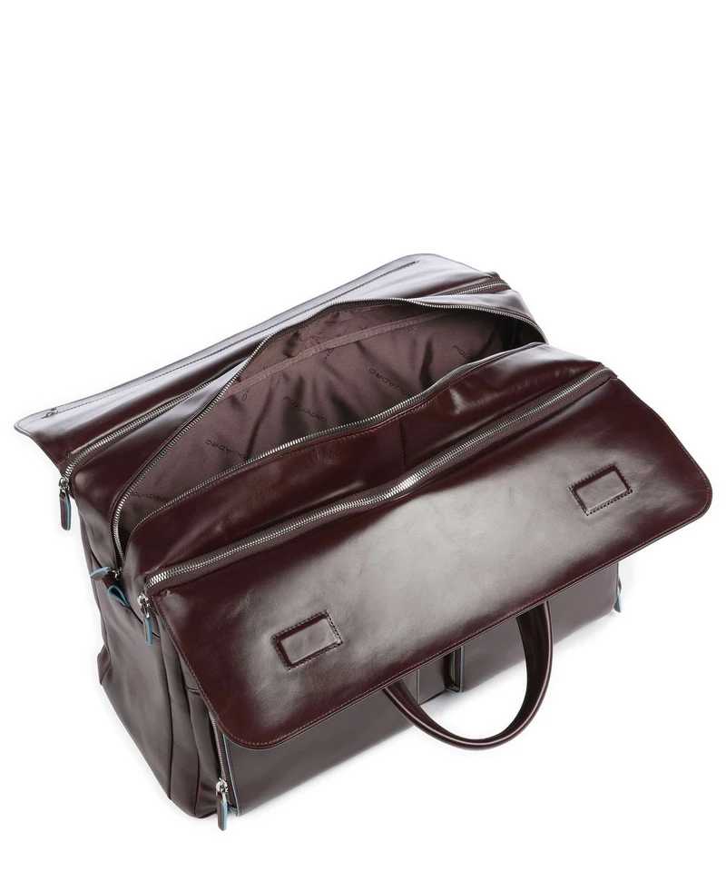 Piquadro Blue Square Sac week-end mahogany