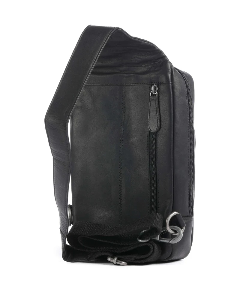 The Chesterfield Brand Wax Pull Up Cow Turelle Sac sling black
