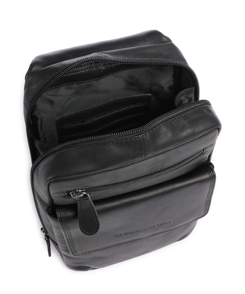 The Chesterfield Brand Wax Pull Up Cow Turelle Sac sling black