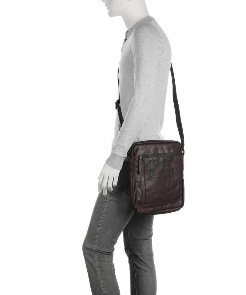 Spikes & Sparrow Bronco Jayed Sac bandoulière dark brown