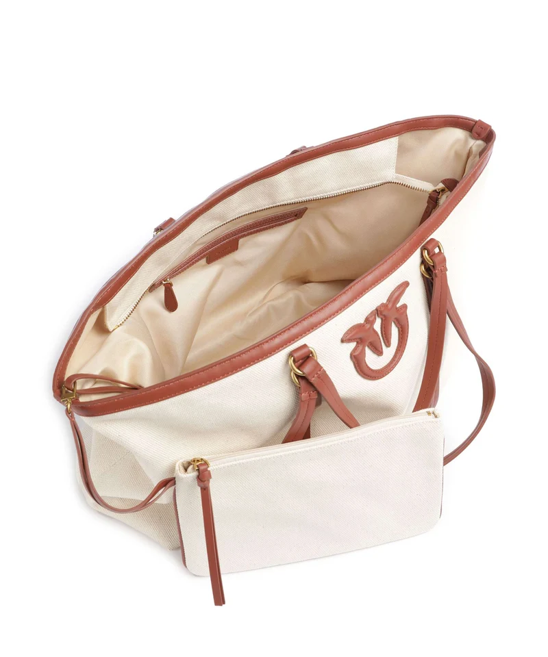 Pinko Cabas beige/cuoio/antique gold