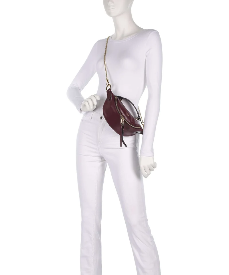 Lancel Origami Mini Sac bandoulière cassis