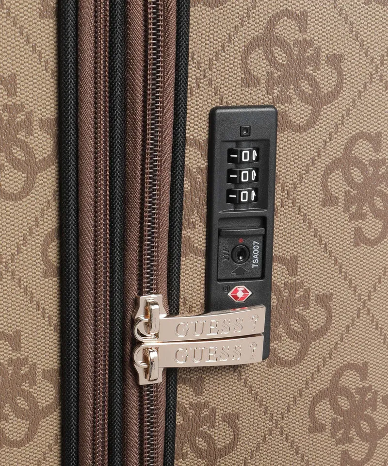 Guess Berta Maxi 4G Valise 4 roues latte logo/brown