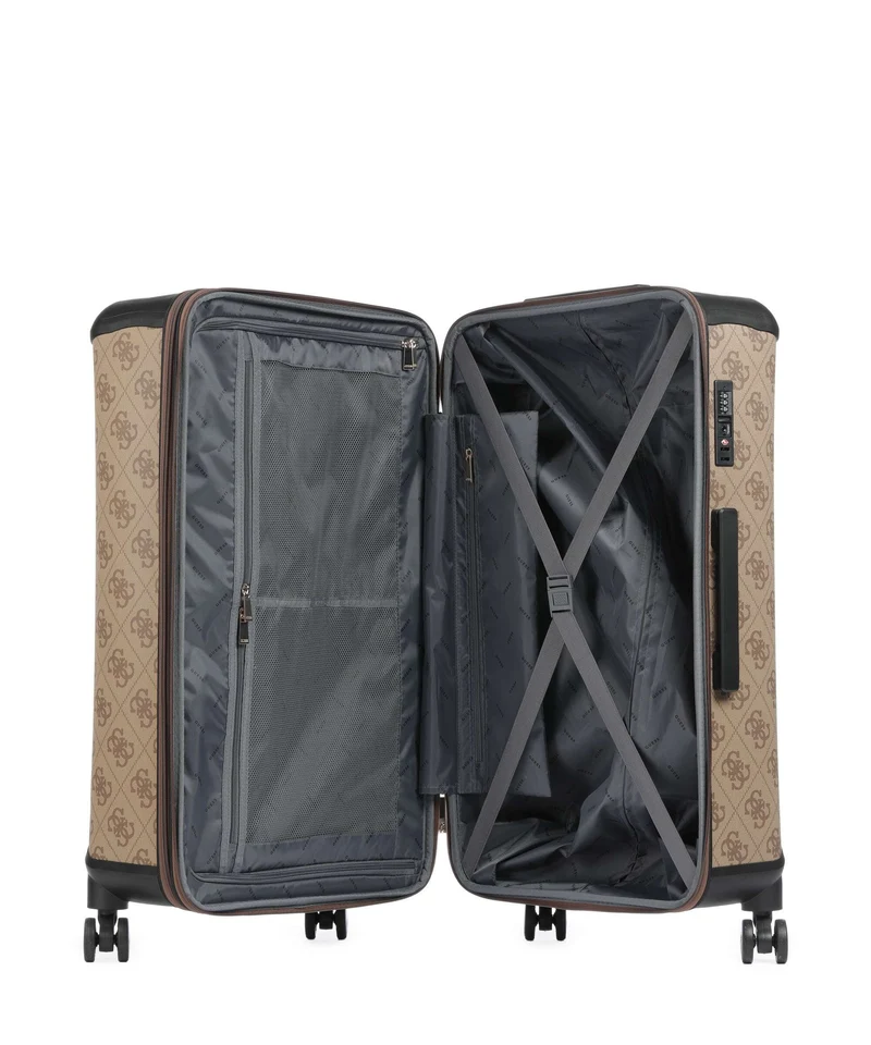 Guess Berta Maxi 4G Valise 4 roues latte logo/brown