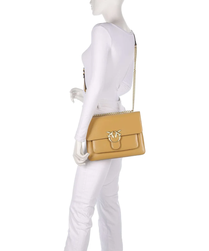 Pinko Love One Soft Big Sac porté épaule torroncino/matt gold