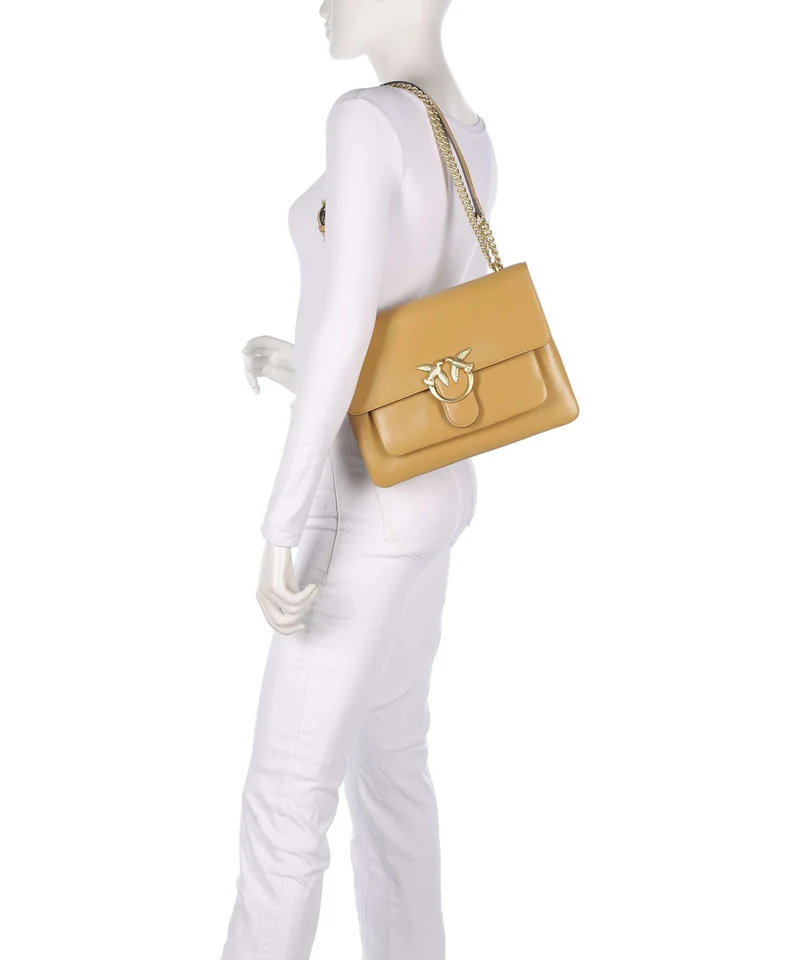 Pinko Love One Soft Big Sac porté épaule torroncino/matt gold