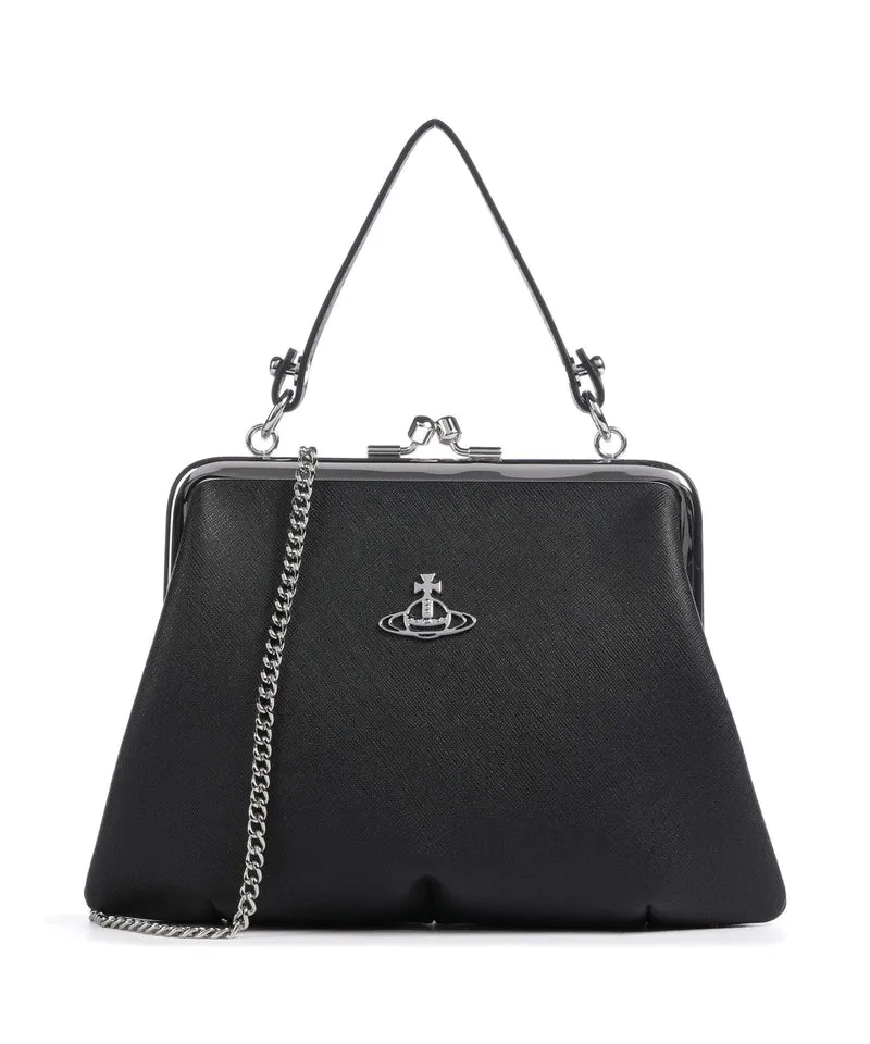 Vivienne Westwood Granny Frame Saffiano Sac bandoulière black