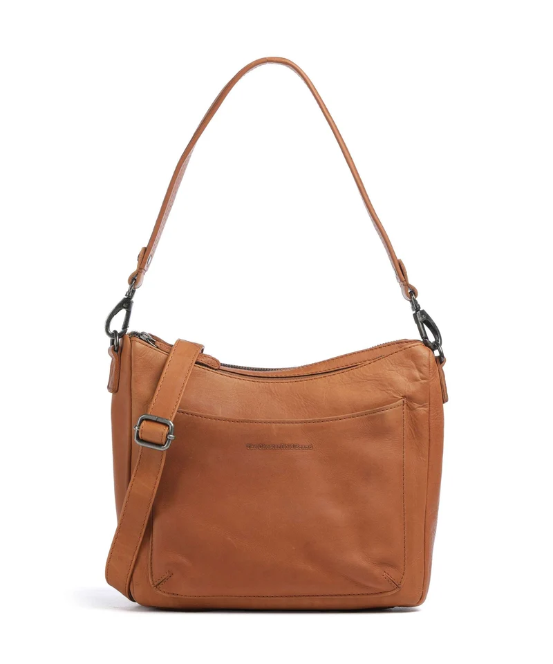 The Chesterfield Brand Wax Pull Up Cow Tivra Sac porté épaule cognac