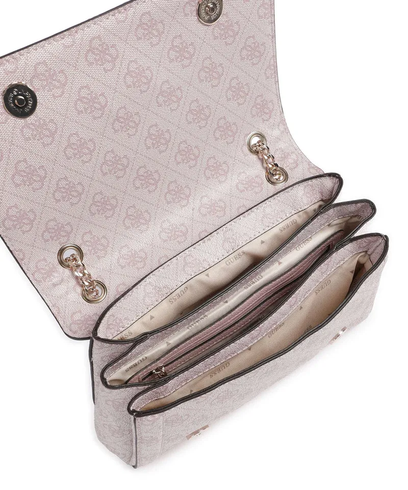 Guess Noelle Sac porté épaule orchid logo