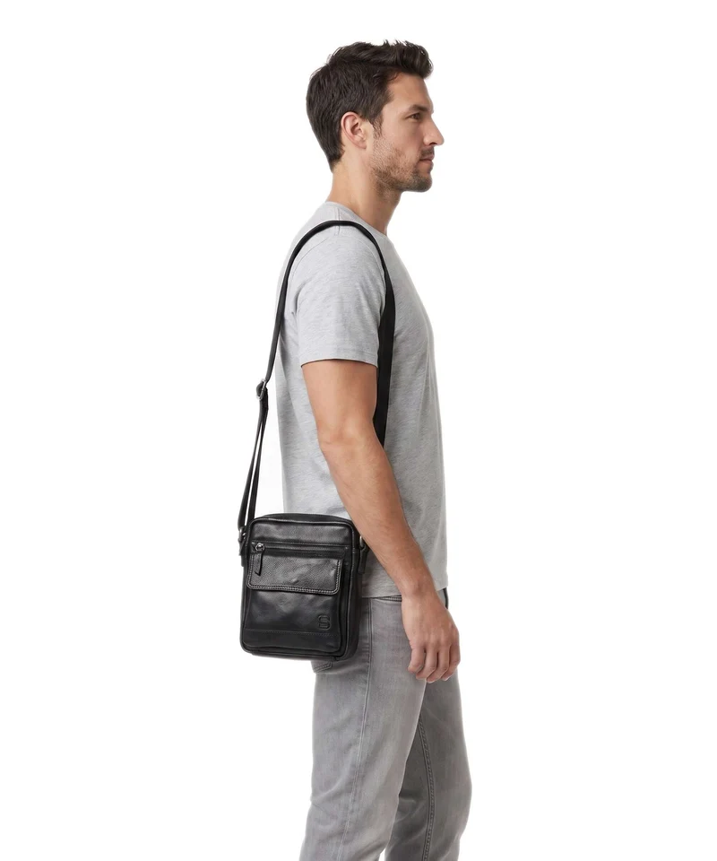 Spikes & Sparrow Apache Sac bandoulière schwarz