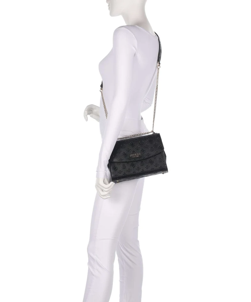 Guess Phoebe Peony Debossed Sac porté épaule black logo