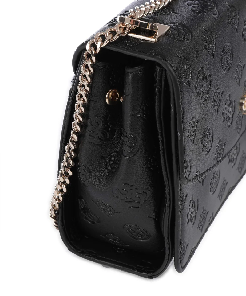 Guess Phoebe Peony Debossed Sac porté épaule black logo